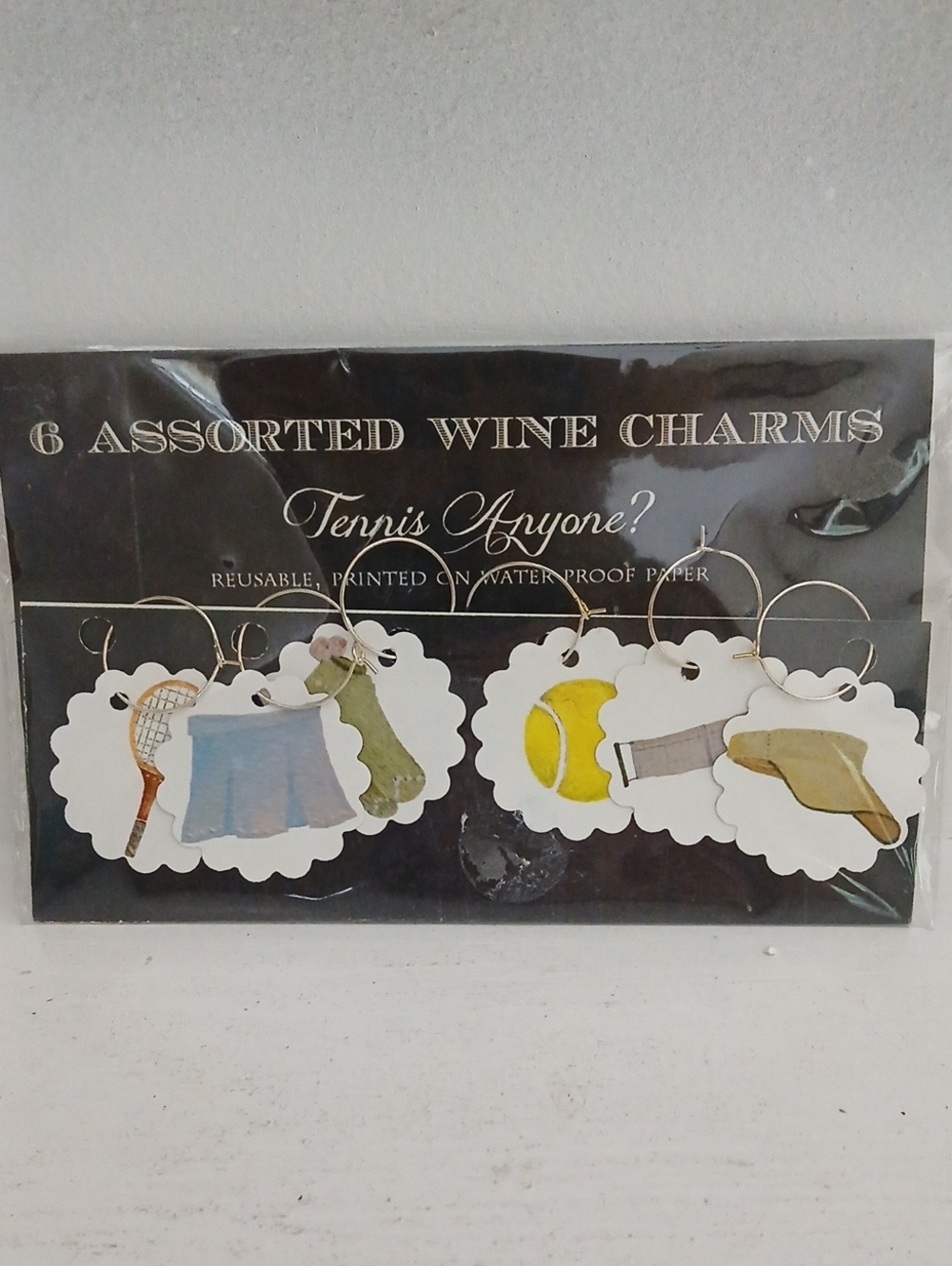 Tennis Themed Assorted Wine Charms